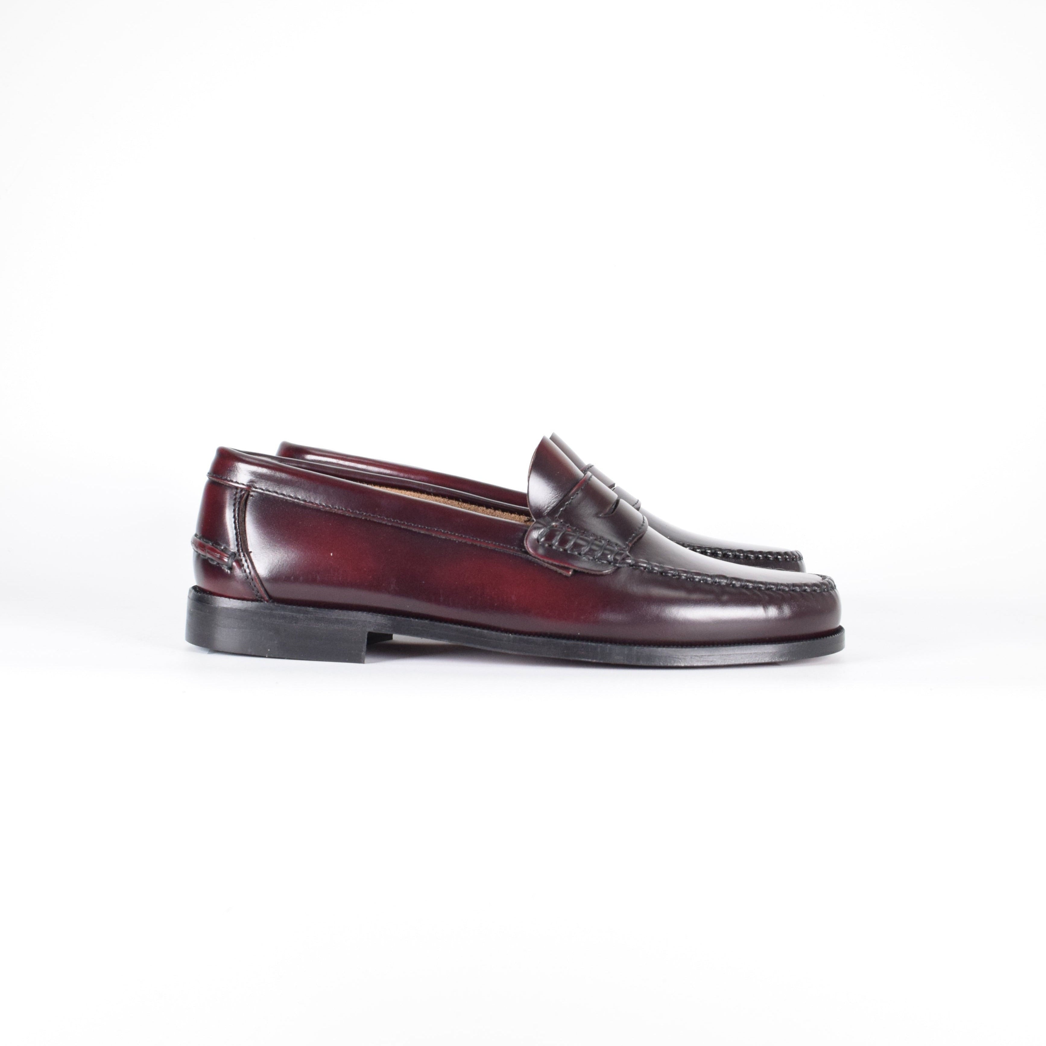 Mocasines de piel Elegancia - Mujer - Burdeos - Suela de Goma