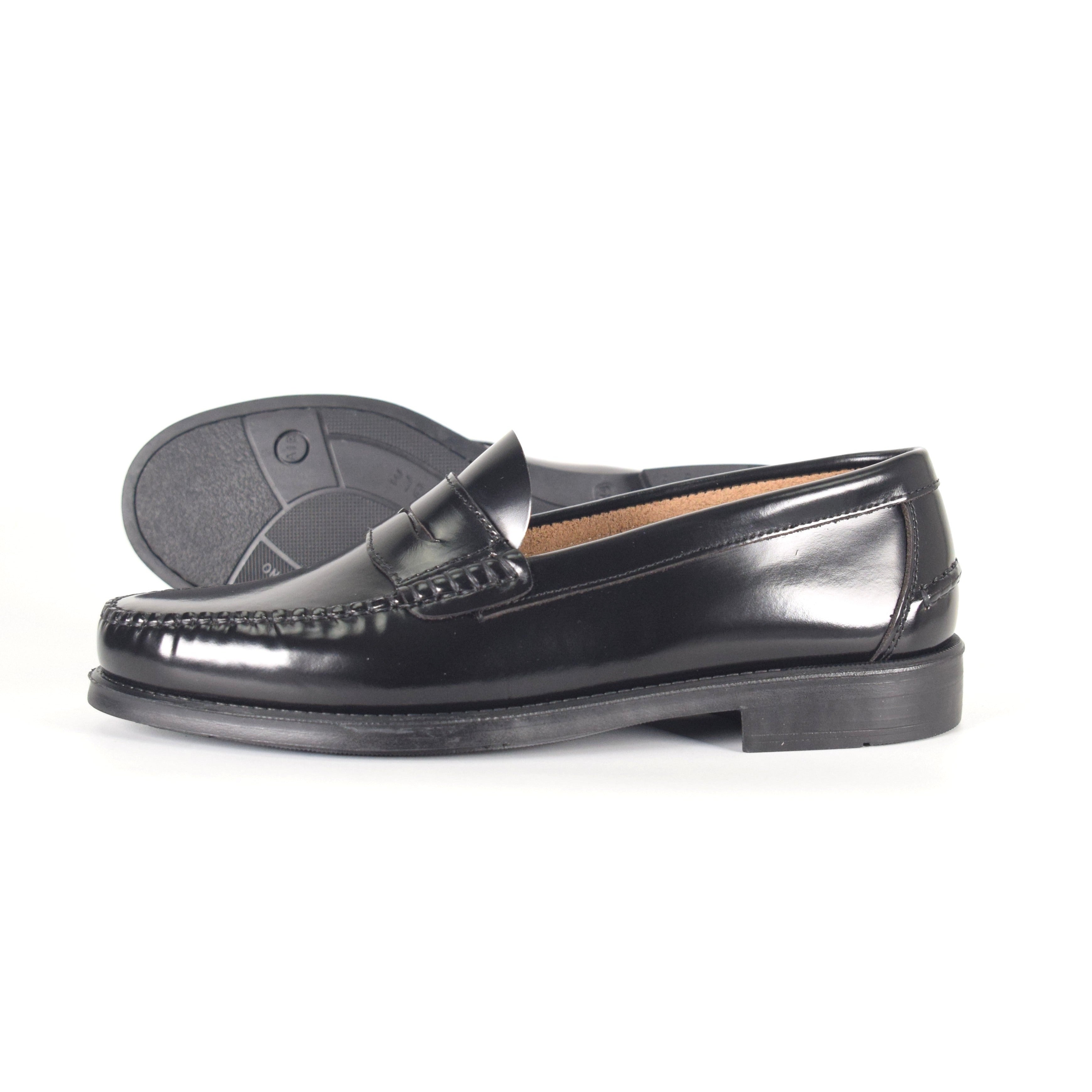 Mocasines de piel Elegancia - Hombre - Negro - Suela de Goma