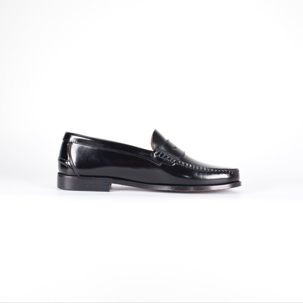 Mocasines de piel Elegancia - Hombre - Negro - Suela de Goma