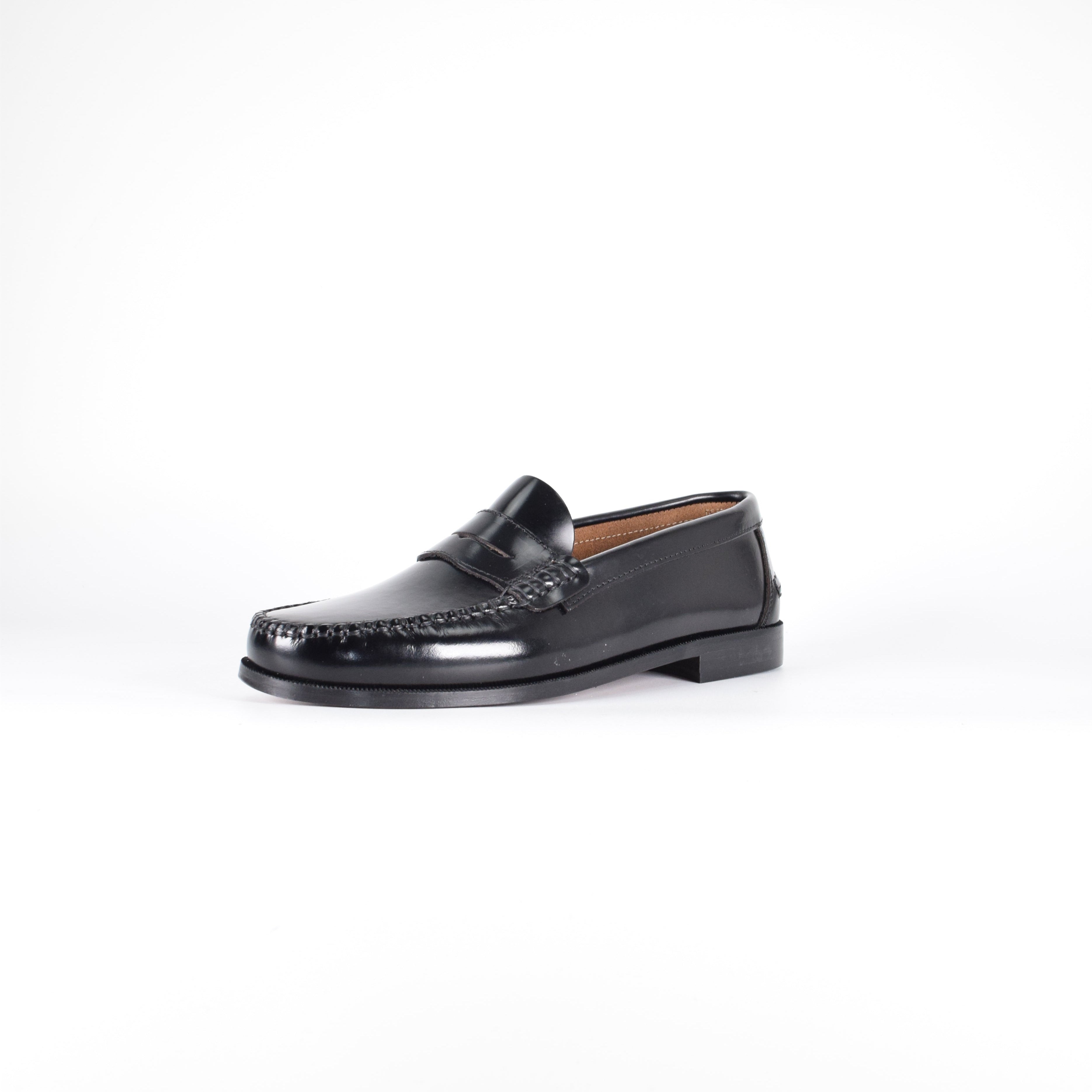Mocasines de piel Elegancia - Mujer - Negro - Suela de Goma