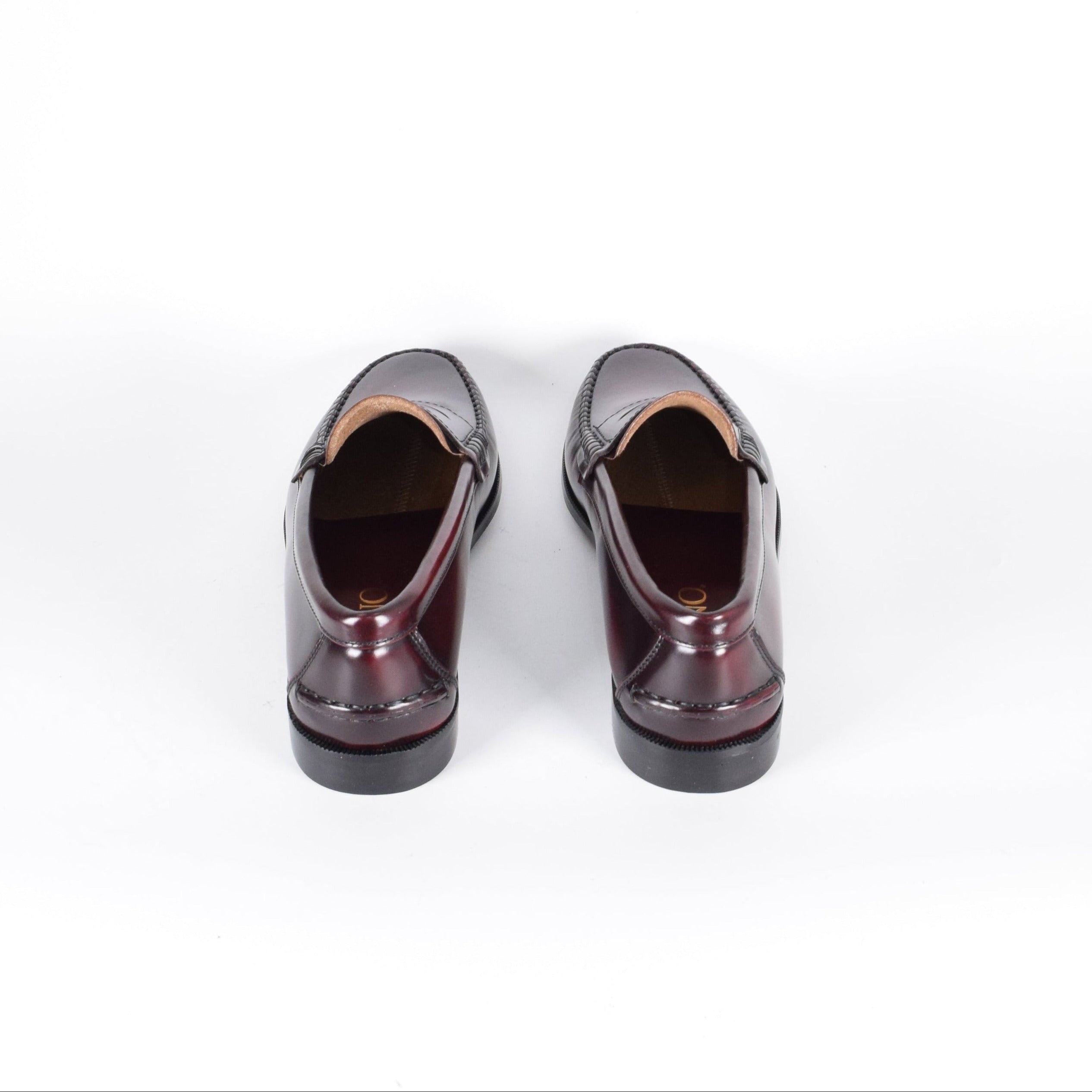 Mocasines de piel Elegancia - Mujer - Burdeos - Suela de Goma